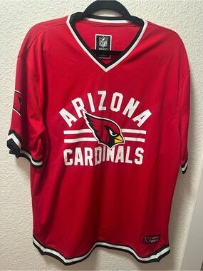 Arizona Cardinals Mens XL NFL Team Apparel Short Sleeve  Red White Jersey